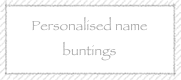Personalised name buntings